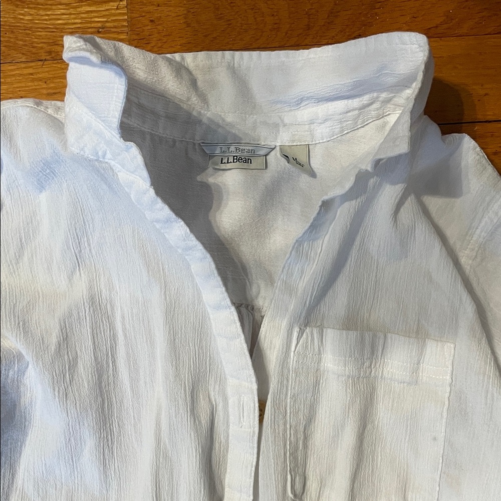 L.L. Bean White Swim Coverup - Picture 3 of 7